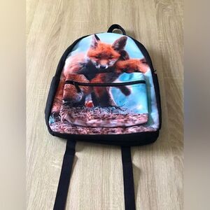NWOT … Fuzzy Foxes Backpack / Bookbag